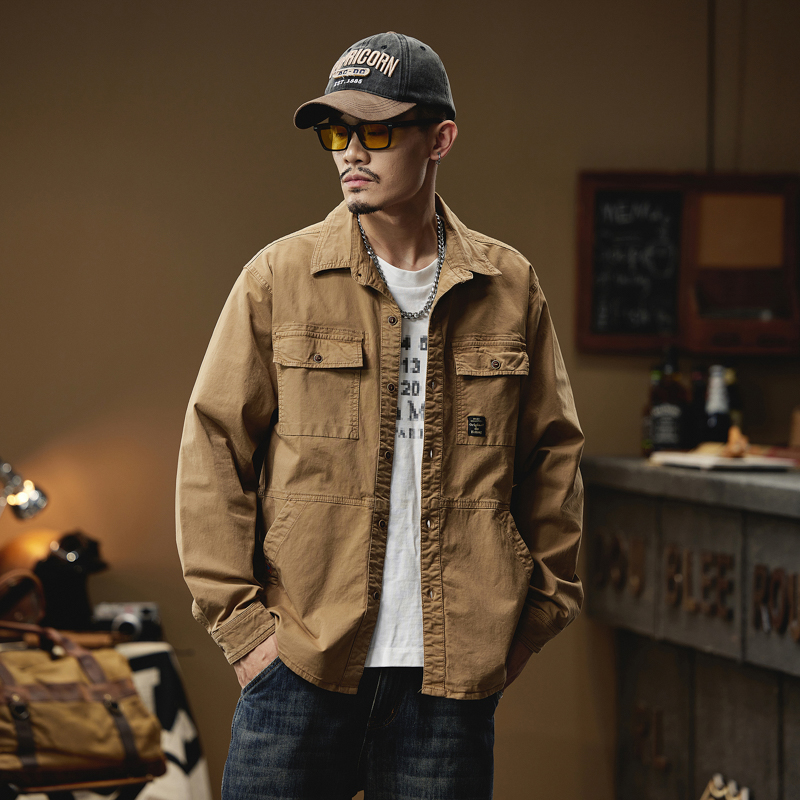 Quality Winter Clothing Brand - 남성용 카고 셔츠, 긴팔 캐주얼 코튼