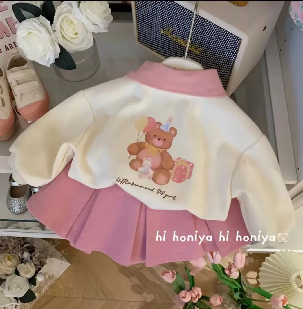Winter Clothing Activities For Toddlers - 아동복 세트 만화 곰 프린트 상의