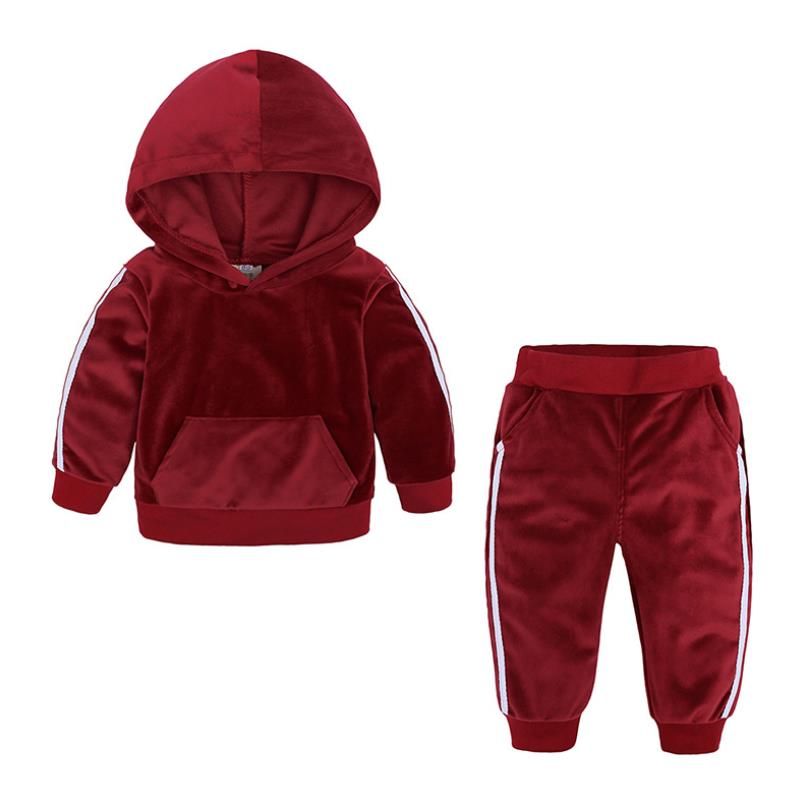 Winter Clothing Activities For Toddlers - 아기 벨벳 후드 의류 세트, 가을