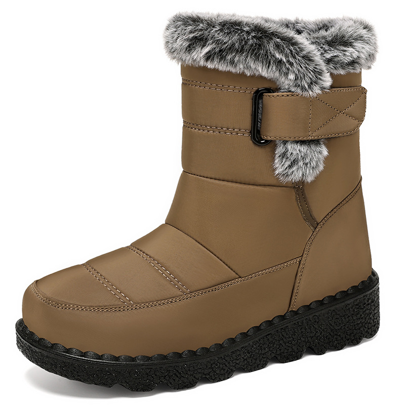Snow Boot Fur Lined - 여성용 중간 길이 스노우 부츠, 퍼