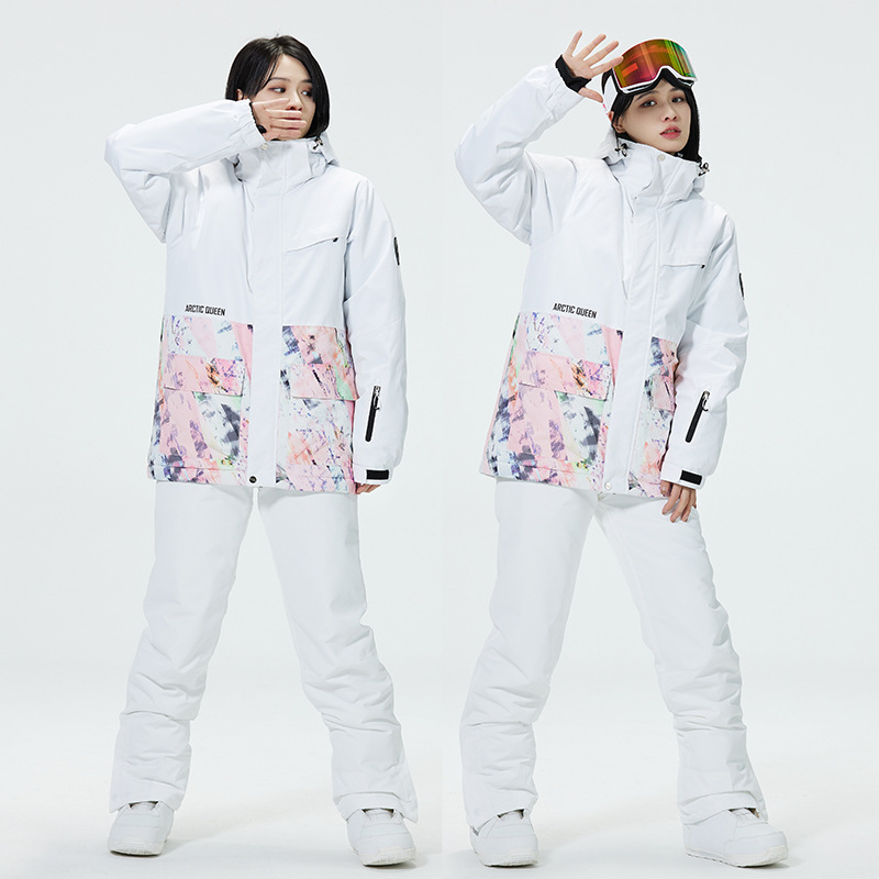 Ski Pants Waterproof - 남성과 여성을 위한 컬러 블록 스키