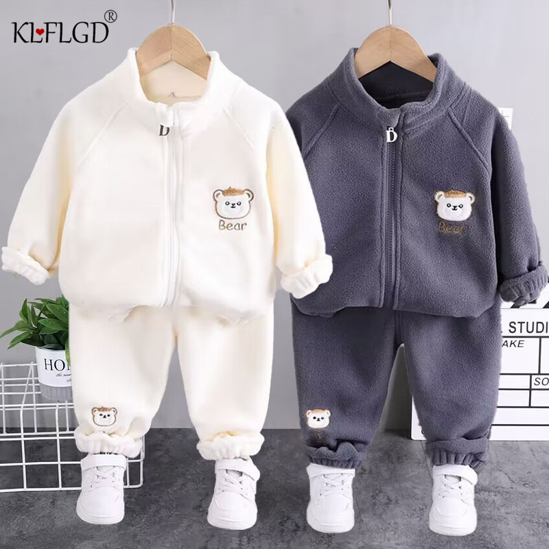 Winter Clothing Activities For Toddlers - 남아 및 여아용 플러시 세트, 캐주얼