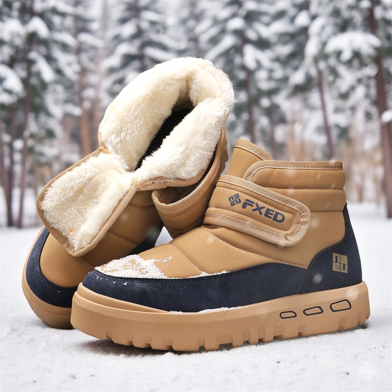 Snow Boot Fur Lined - 가을과 겨울 따뜻한 털 남성용 스노우