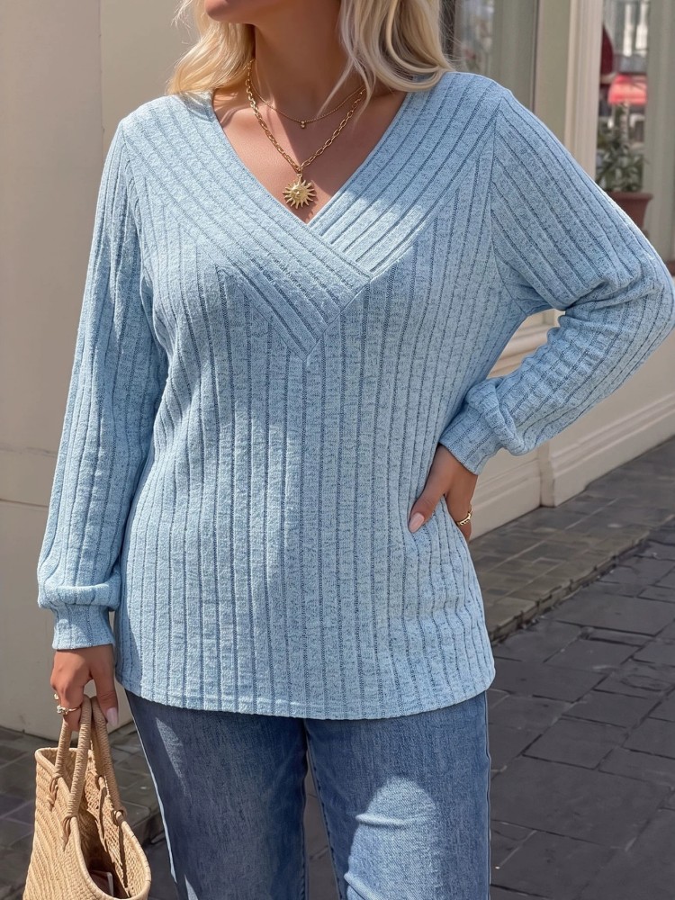 Winter Clothing For Plus Size Women - 여성용 플러스 사이즈 L-3XL 캐주얼 니트