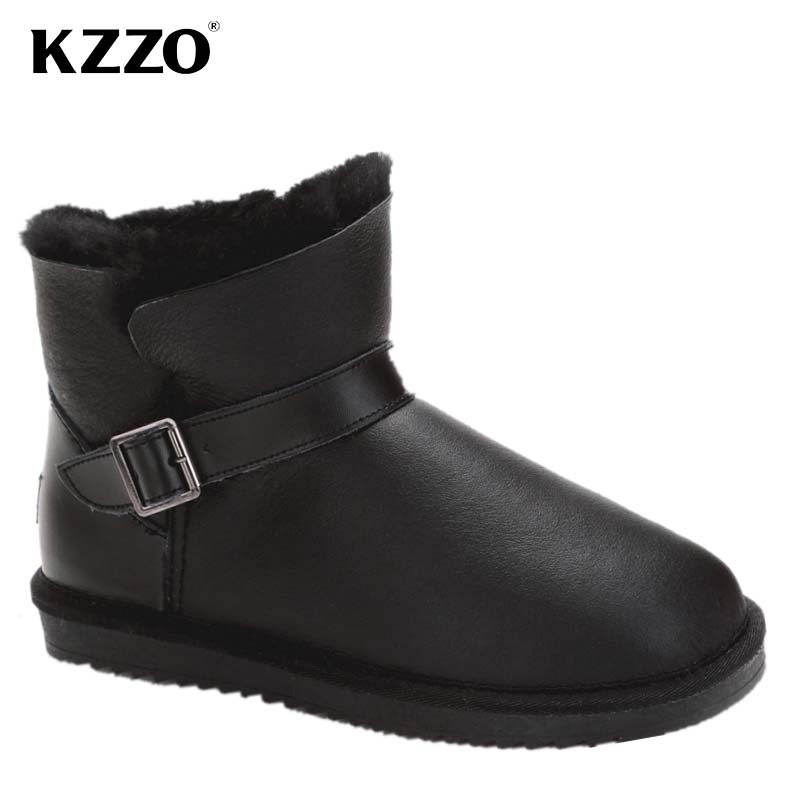 Snow Boot Fur Lined - KZZO 2025 신사복 캐주얼 진짜 양피