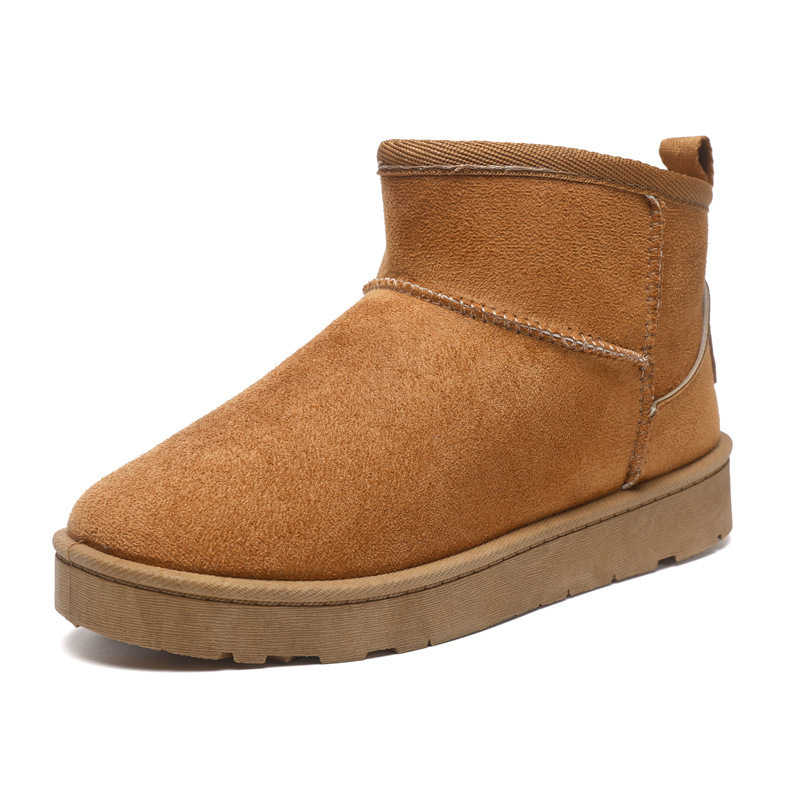 Snow Boot Fur Lined - 여성 발목 스노우 부츠 슬립온 플러시
