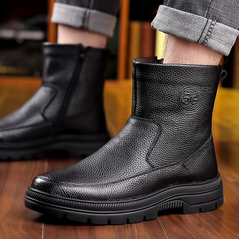 남성용 하이탑 가죽 스노우 부츠 따뜻한 울 안감 겨울  - Snow Boot Fur Lined 리뷰 및 가격