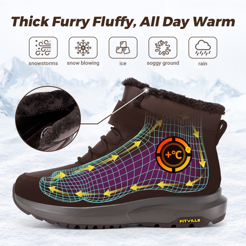 핏빌 남성용 겨울 부츠 와이드 핏 퍼 안감 스노우 부츠 - Snow Boot Fur Lined 리뷰 및 가격