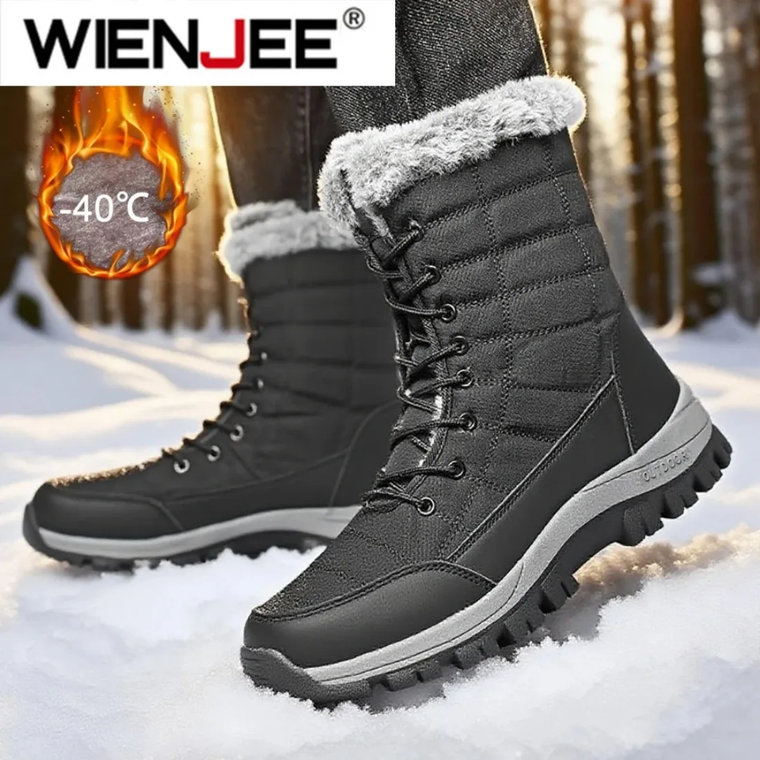 남성 겨울 스노우 부츠 방수 모피 안감 따뜻한 발목 부 - Snow Boot Fur Lined 리뷰 및 가격