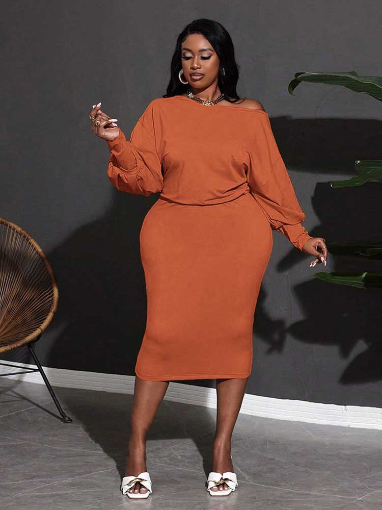 가을 및 겨울 플러스 사이즈 여성 의류, 단색 오렌지  - Winter Clothing For Plus Size Women 리뷰 및 가격