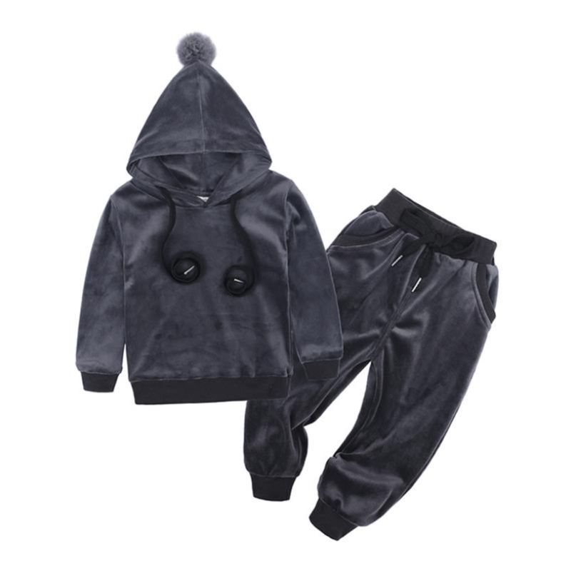 아기 벨벳 후드 의류 세트, 가을 용수철 어린이 세트, - Winter Clothing Activities For Toddlers 리뷰 및 가격