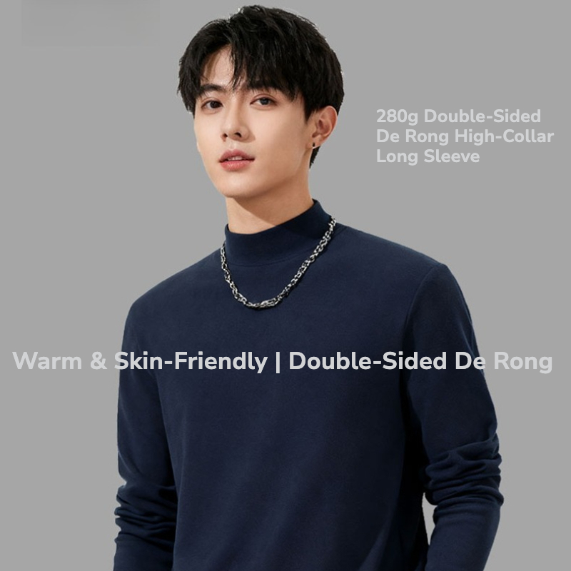 남성용 280g 양면 데롱 보온 긴팔 하이 칼라 베이스 - Thermal Base Layer 리뷰 및 가격
