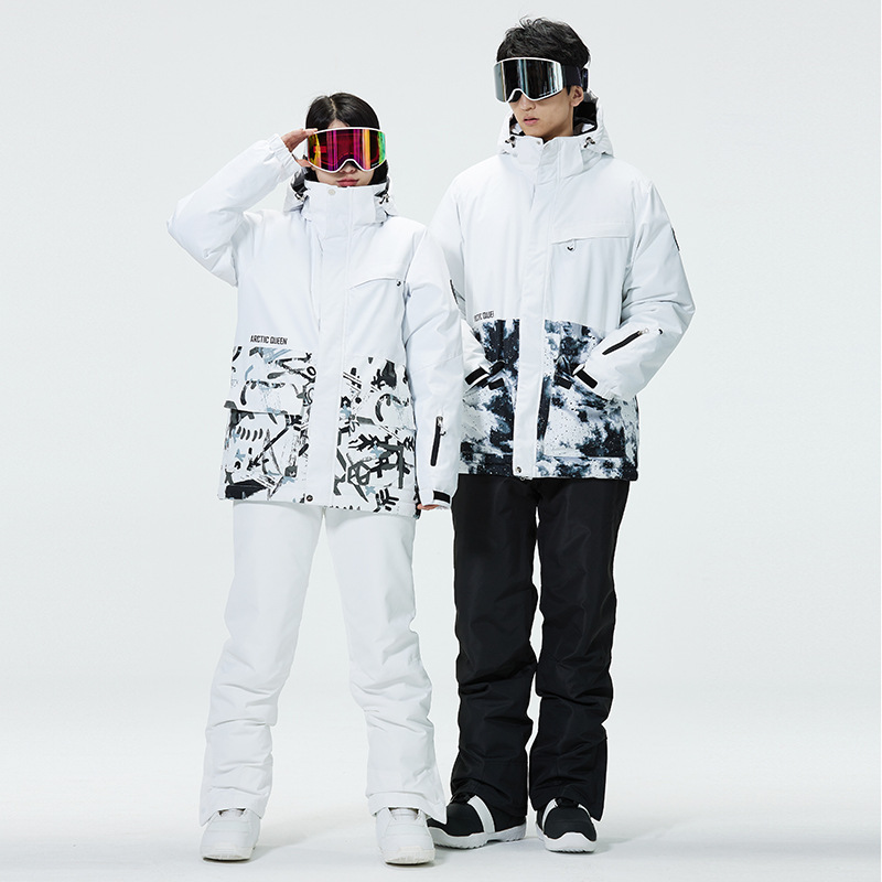 남성과 여성을 위한 컬러 블록 스키 세트, 방풍, 방수 - Ski Pants Waterproof 리뷰 및 가격