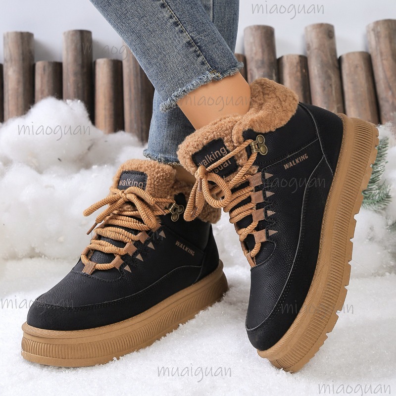 플러스 사이즈 36-41 겨울 여성용 스노우 부츠 퍼  - Snow Boot Fur Lined 리뷰 및 가격