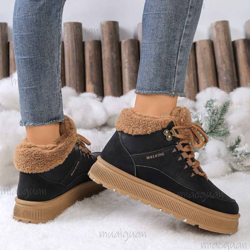 플러스 사이즈 36-41 겨울 여성용 스노우 부츠 퍼  - Snow Boot Fur Lined 리뷰 및 가격
