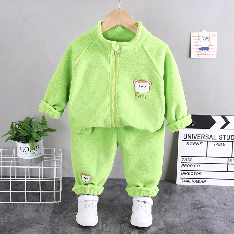 남아 및 여아용 플러시 세트, 캐주얼 스포츠 투피스 세 - Winter Clothing Activities For Toddlers 리뷰 및 가격