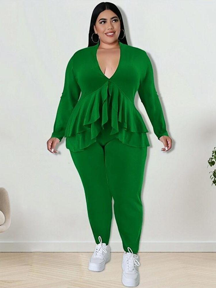 플러스 사이즈 여성 의류 시크하고 우아한 바지 정장 세 - Winter Clothing For Plus Size Women 리뷰 및 가격