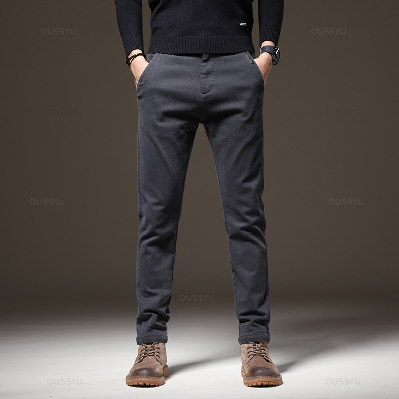 가을 겨울 고품질 바지 남성 탄성 허리 슬림 커피 능  - Quality Winter Clothing Brand 리뷰 및 가격