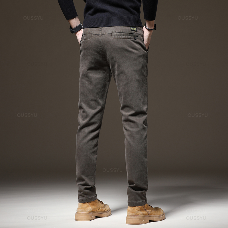 가을 겨울 고품질 바지 남성 탄성 허리 슬림 커피 능  - Quality Winter Clothing Brand 리뷰 및 가격