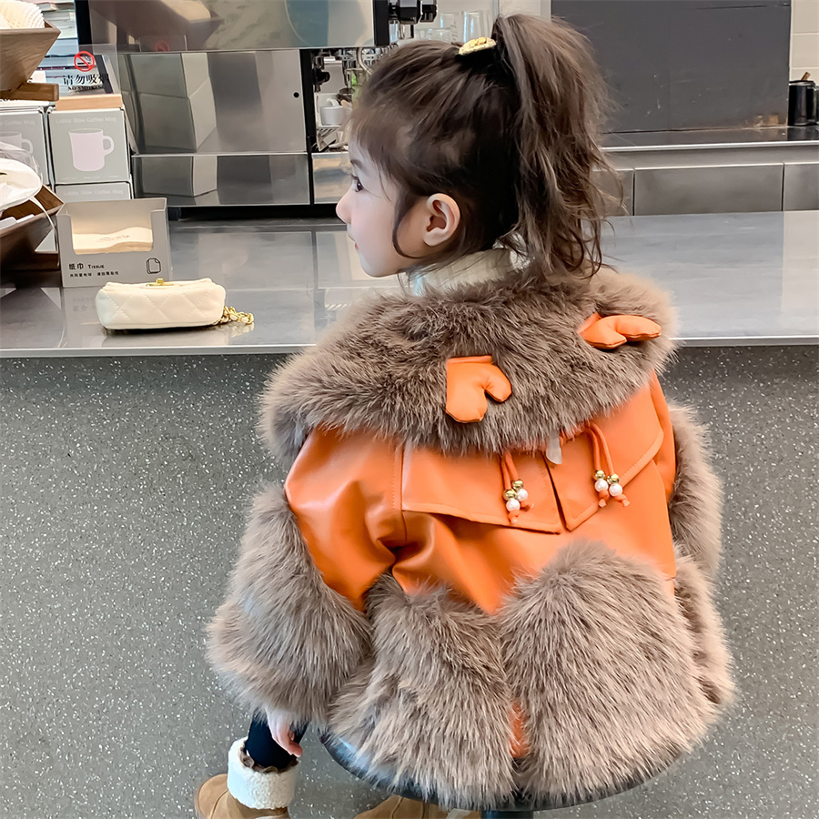 럭셔리 가을 겨울 아기 소녀 가죽 재킷 퍼 장식 우아한 - Winter Clothing Activities For Toddlers 리뷰 및 가격