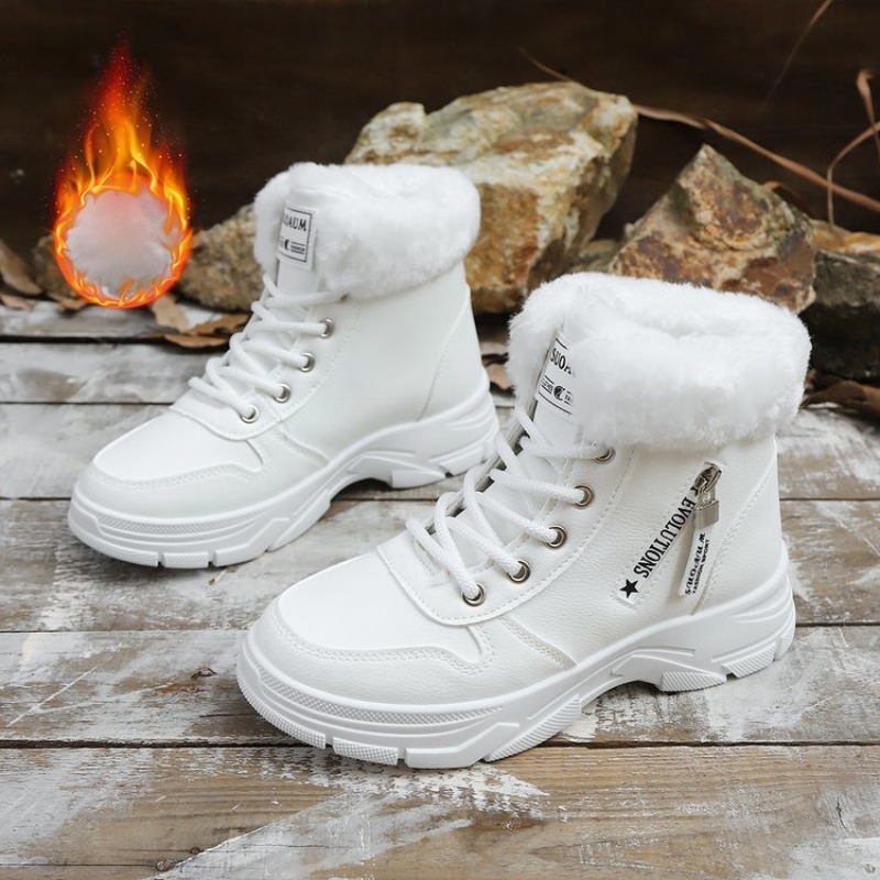 여성용 인조 모피 안감 겨울 앵클 부츠, 레이스업 사이 - Snow Boot Fur Lined 리뷰 및 가격
