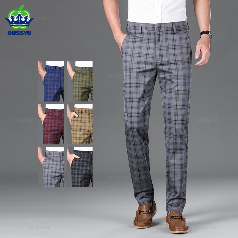OUSSYU 브랜드 의류 고품질 격자 무늬 바지 남성  - Quality Winter Clothing Brand 리뷰 및 가격