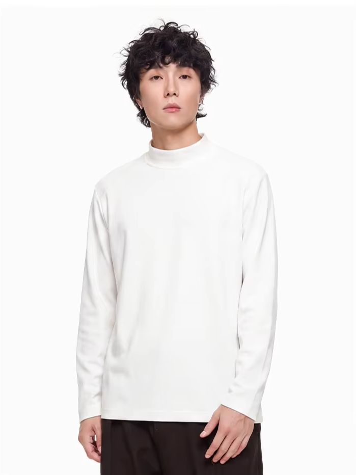 심플 베이직 패치워크 미드칼라 긴팔 티셔츠 유니섹스 보 - Thermal Base Layer 리뷰 및 가격